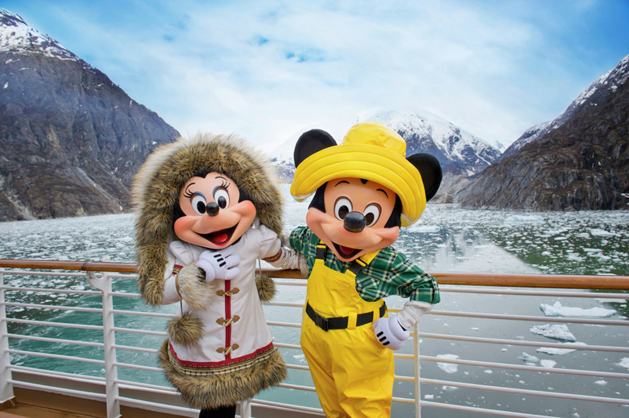 Mickey and Minnie on board a Disney Alaska voyage