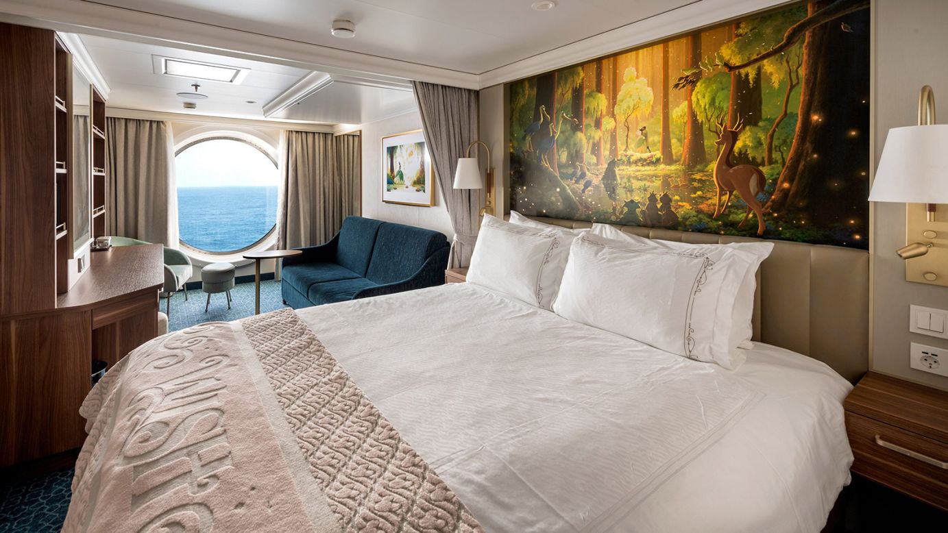 Disney Cruise Packing List 2025. This image is of the Disney Wish port hole room
